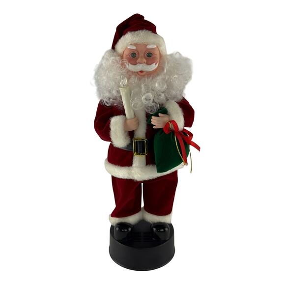 Vintage 16” Santa Figure, Candle Lights Up, Christmas Music Plays, Holiday Decor - Picture 10 of 10
